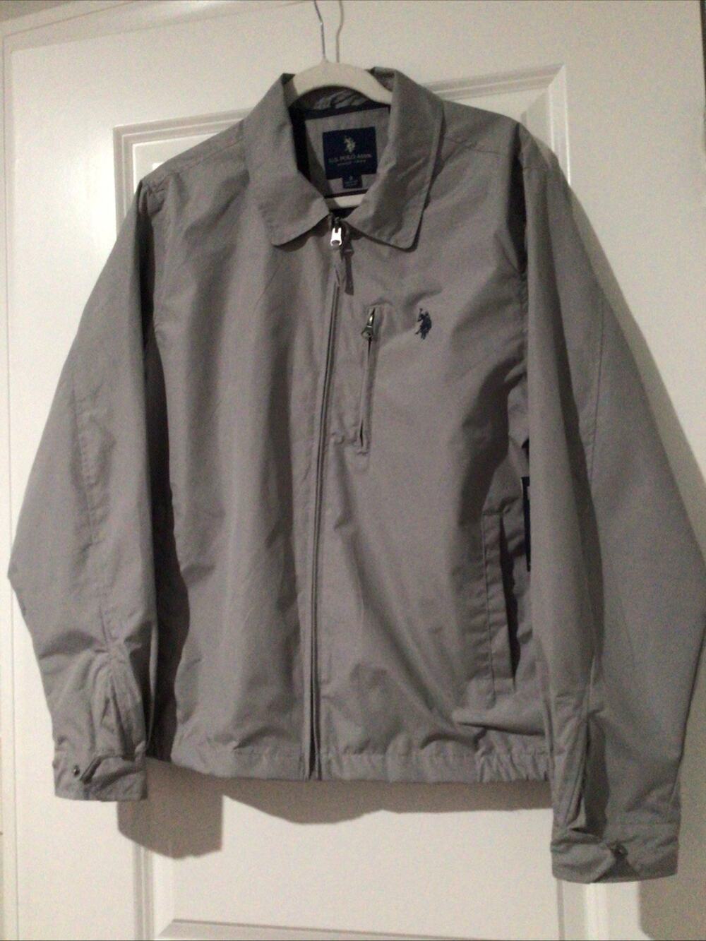 U.S. Polo Assn. Micro Golf Jacket Full Zip Size Small Gray NWT